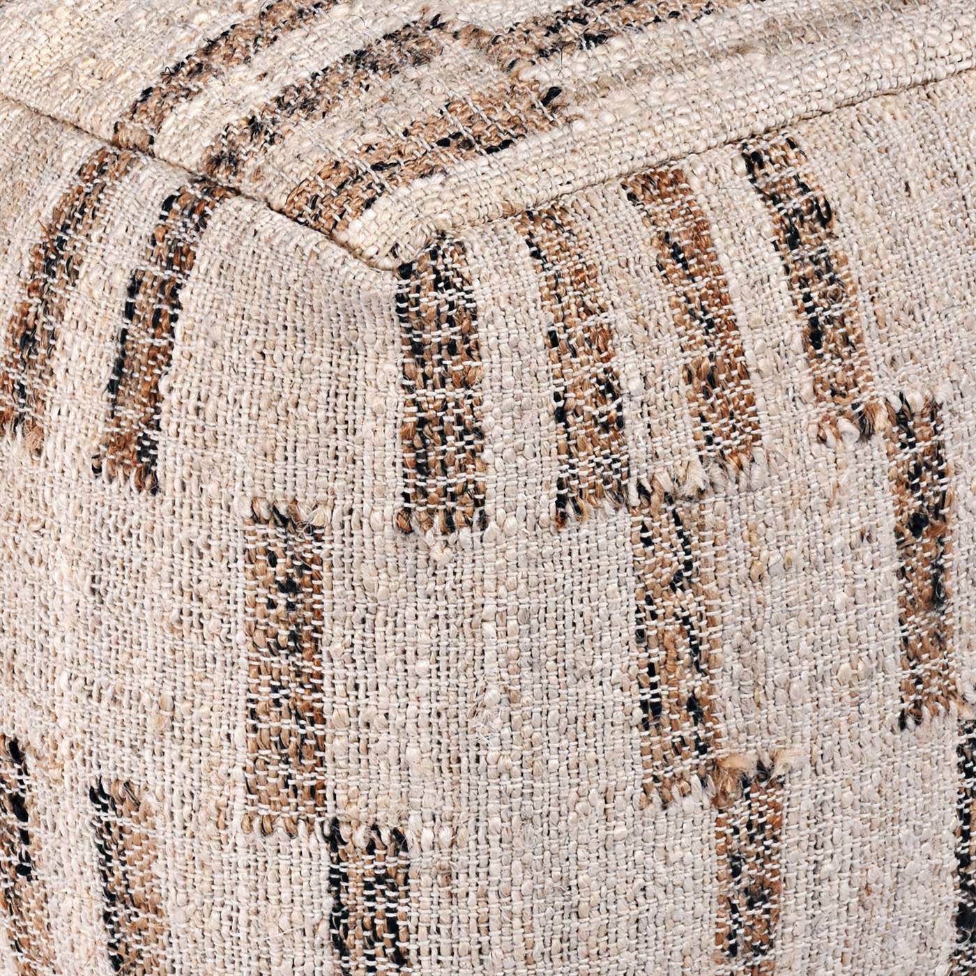 Blythe Pouf, 40x40x40 cm, Natural, Natural White, Jute, Punja Kelim, Punja, Flat Weave