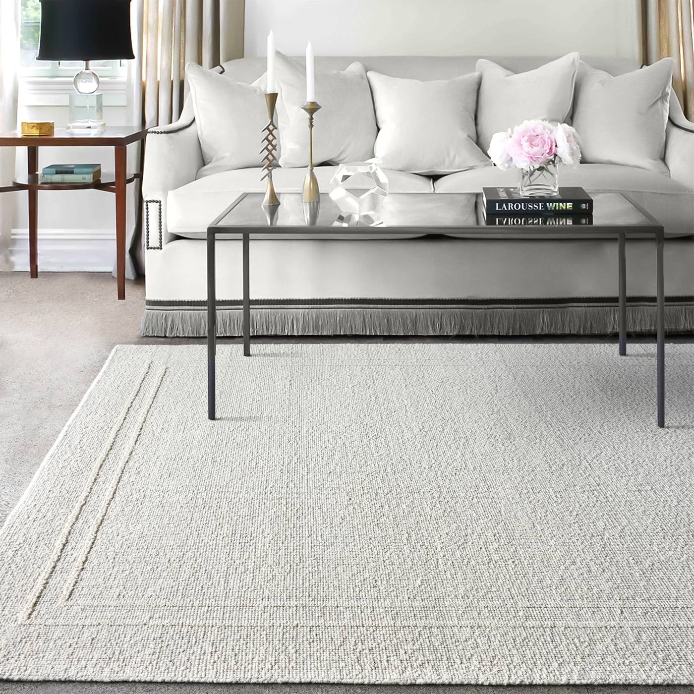 Area Rug, Bedroom Rug, Living Room Rug, Living Area Rug, Indian Rug, Office Carpet, Office Rug, Shop Rug Online, Natural White, Wool, Hand Woven, Over Tufted, Handwoven, All Loop, Texture 
