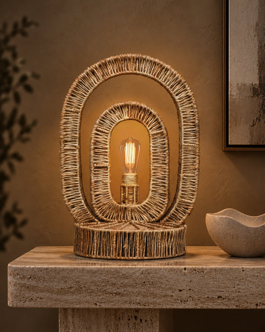 BRELAN LAMP - NATURAL - HAND MADE - JUTE