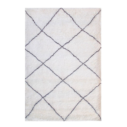 Area Rug, Bedroom Rug, Living Room Rug, Living Area Rug, Indian Rug, Office Carpet, Office Rug, Shop Rug Online, Wool, Natural White, Charcoal, Pitloom, All Cut, geometrical