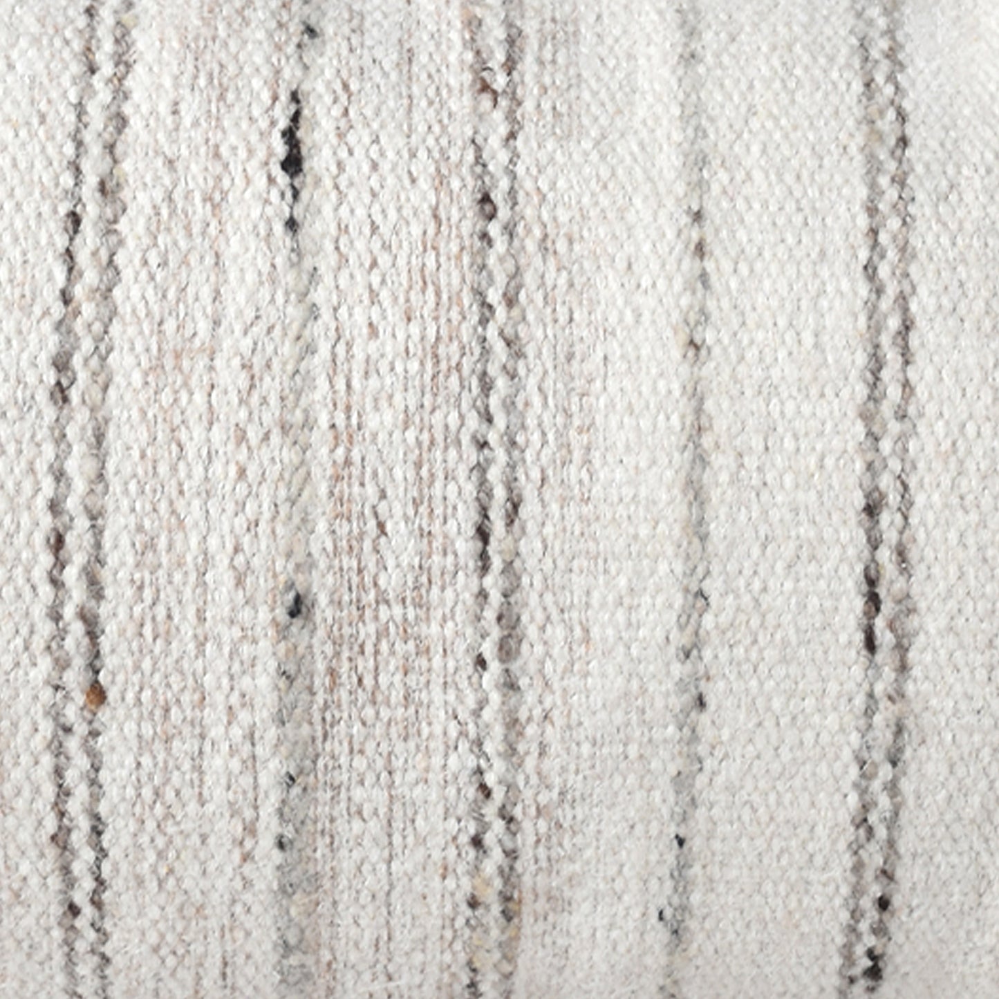 BRUCK LUMBER CUSHION - IVORY/GREY - HANDWOVEN - WOOL/POLYESTER