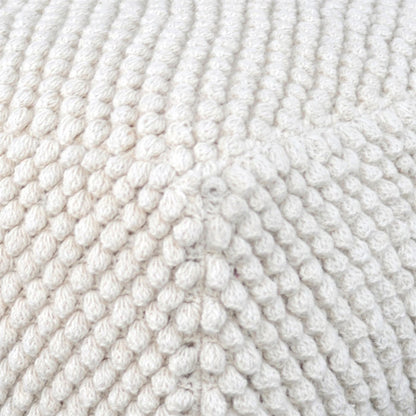 Bubble Pouf, Wool, Natural White, Hm Knitted, All Loop