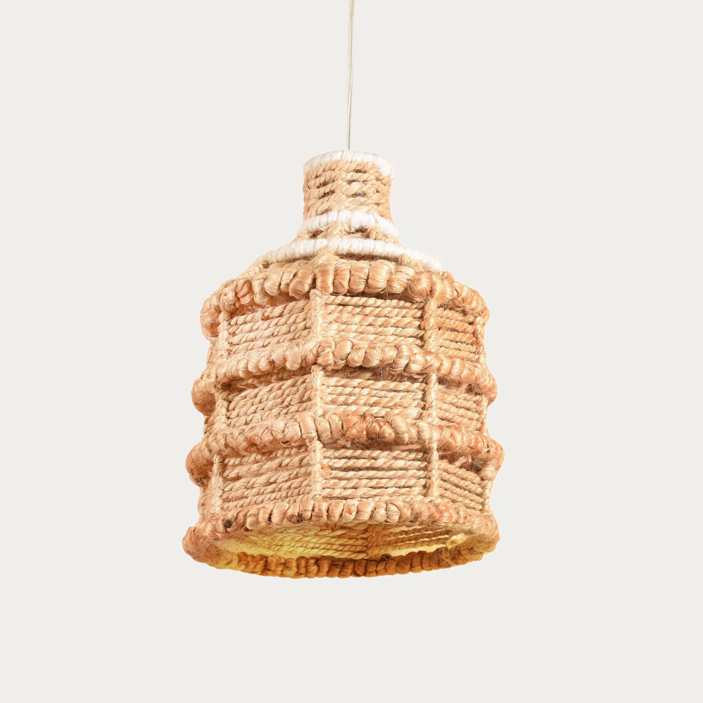 BUCKNER LAMP - NATURAL/IVORY - HAND MADE - JUTE/WOOL