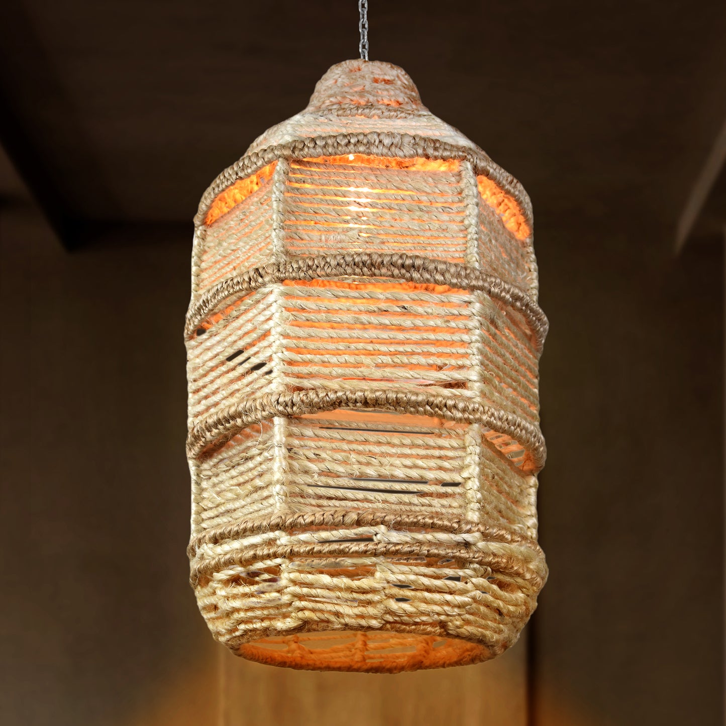 BULBHARD LAMP - IVORY/NATURAL - HAND MADE - JUTE