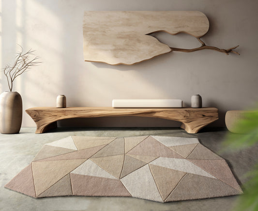 BULEN RUG - IVORY/BEIGE - HAND TUFTED - WOOL