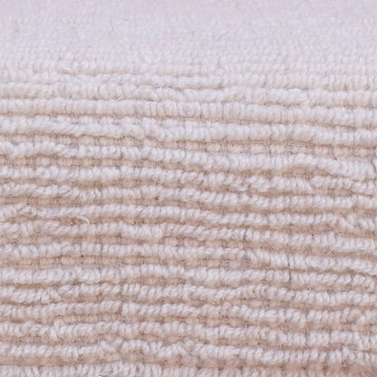 Burliegh Bench, 80x30x40 cm, Natural White, Wool, Hand Woven, Handwoven, All Loop