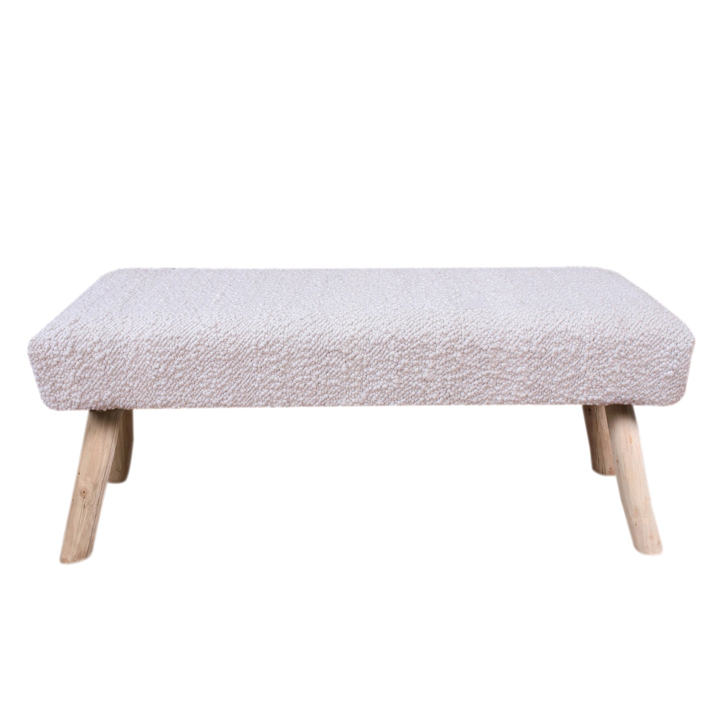 BUSHLANE BENCH - IVORY - HAND WOVEN - WOOL