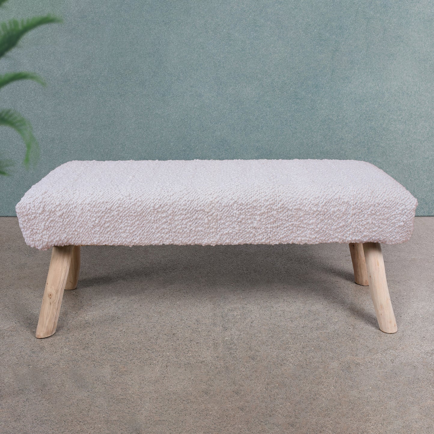 BUSHLANE BENCH - IVORY - HAND WOVEN - WOOL