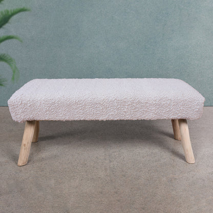 BUSHLANE BENCH - IVORY - HAND WOVEN - WOOL