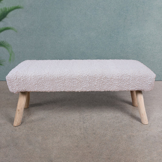 BUSHLANE BENCH - IVORY - HAND WOVEN - WOOL