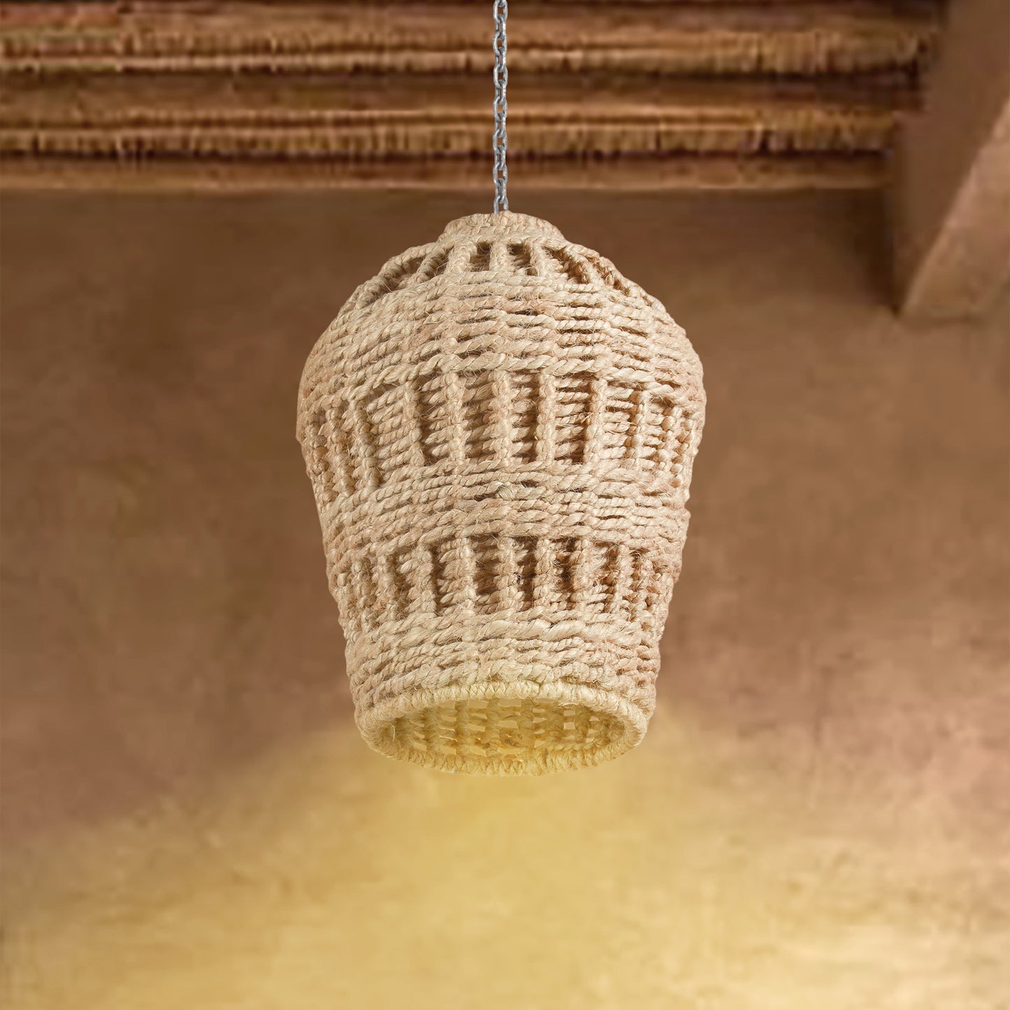 BUSHNELL LAMP - NATURAL - HAND MADE - JUTE