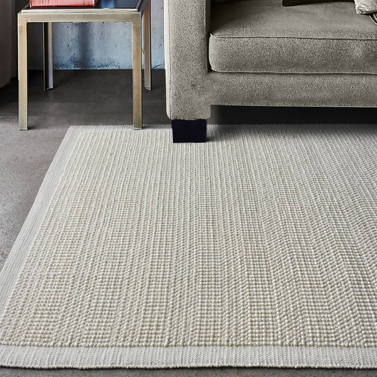 Area Rug, Bedroom Rug, Living Room Rug, Living Area Rug, Indian Rug, Office Carpet, Office Rug, Shop Rug Online, Natural White, Wool, Hand Woven , Pitloom, All Loop, Traditional 