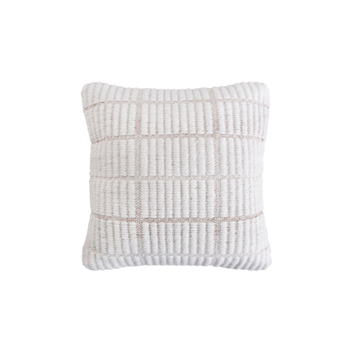 BAKOY CUSHION - WOOL - IVORY - HANDWOVEN