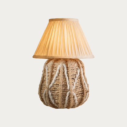 BIRKA TABLE LAMP - NATURAL/IVORY - HAND MADE - JUTE/WOOL