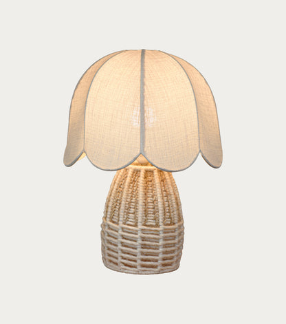 CADARVA LAMP - IVORY - HAND MADE - JUTE/WOOL