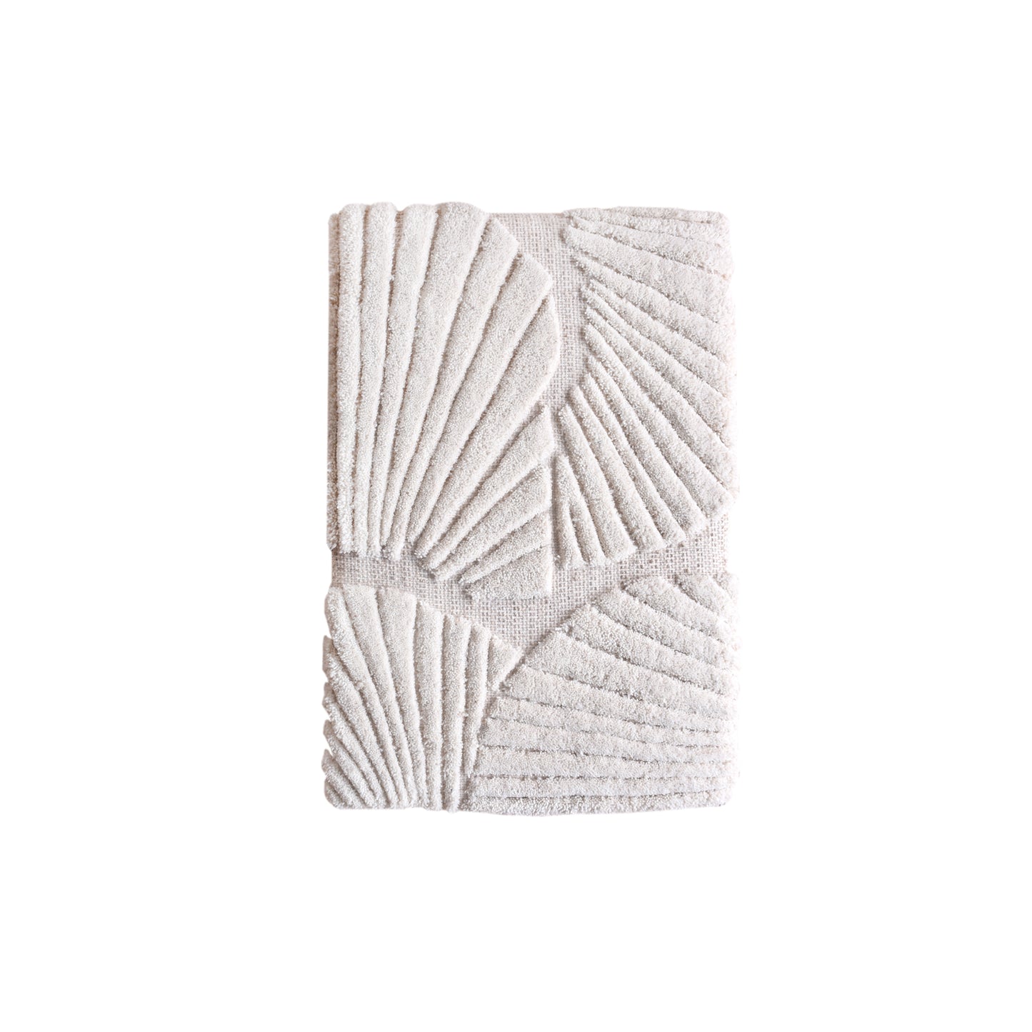 CAETANO WALL ART - IVORY - HAND WOVEN/OVER TUFTED - WOOL & MDF
