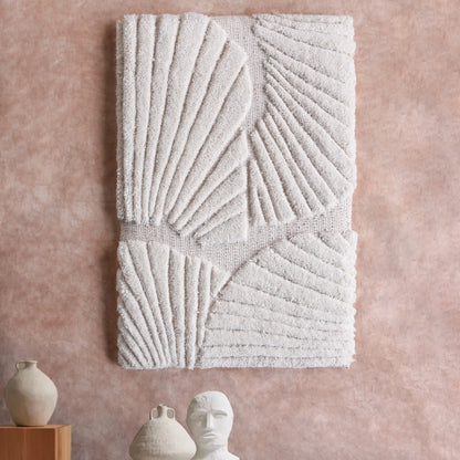 CARAPIC WALL ART AND CAETANO WALL ART- SET OF 2 - IVORY - WOOL - MDF STRUCTURE
