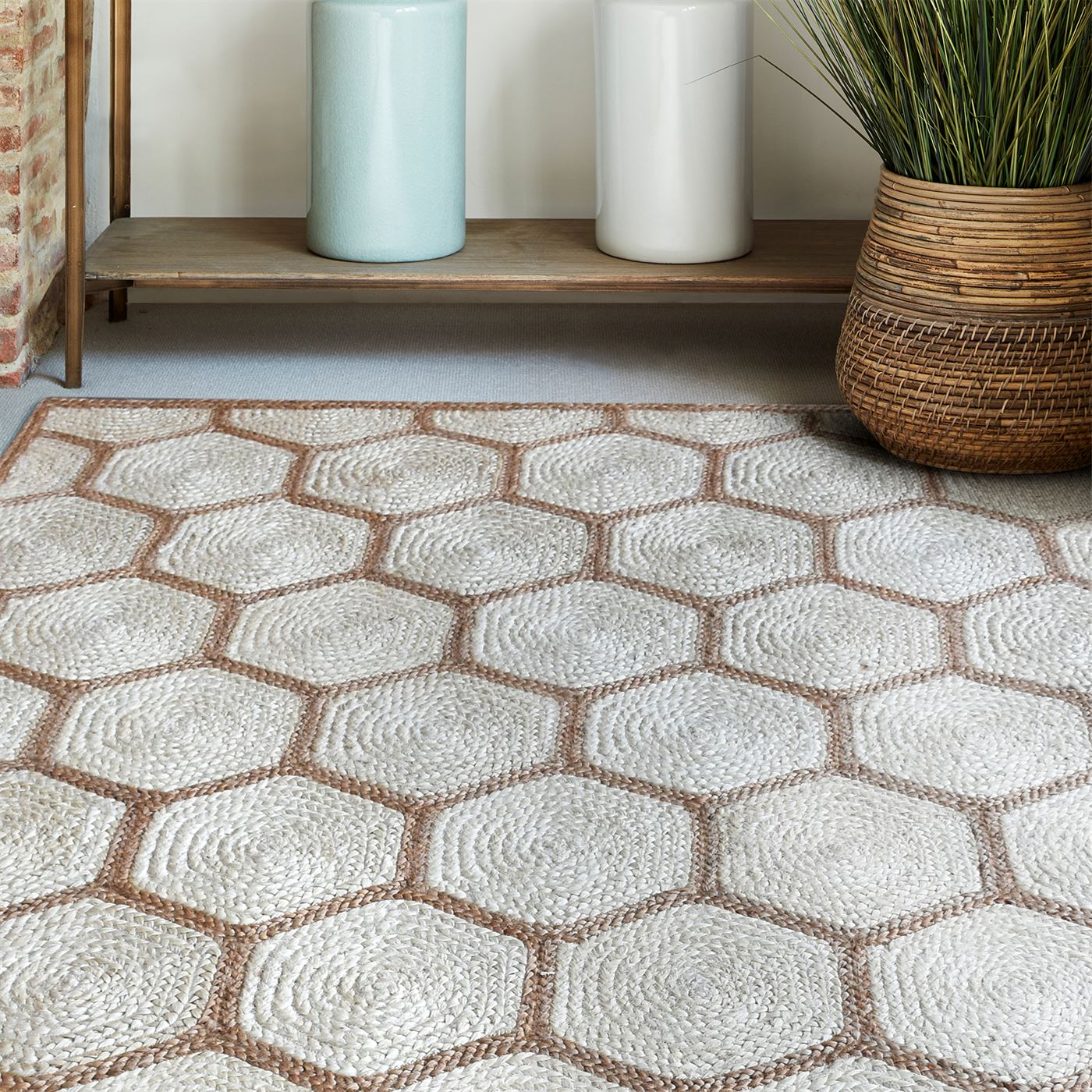 Area Rug, Bedroom Rug, Living Room Rug, Living Area Rug, Indian Rug, Office Carpet, Office Rug, Shop Rug Online, Hemp, Natural White, Brown, Hm Stitching, Flat Weave, Braided