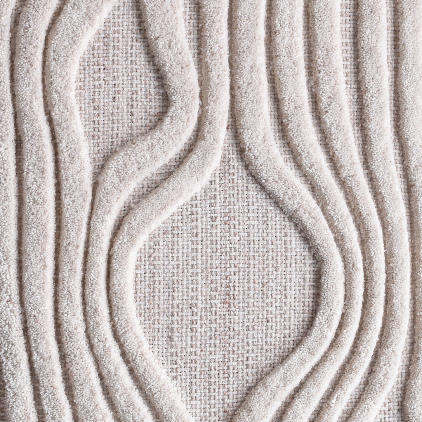 CARAPIC WALL ART AND CAETANO WALL ART- SET OF 2 - IVORY - WOOL - MDF STRUCTURE