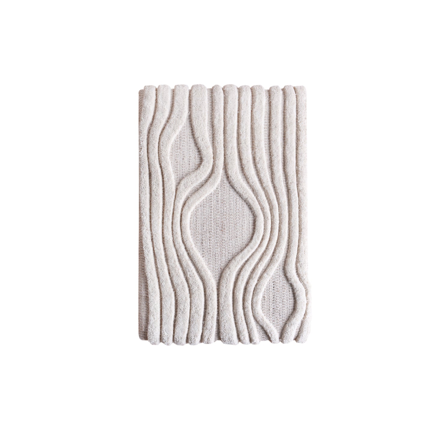 CARAPIC WALL ART AND CAETANO WALL ART- SET OF 2 - IVORY - WOOL - MDF STRUCTURE