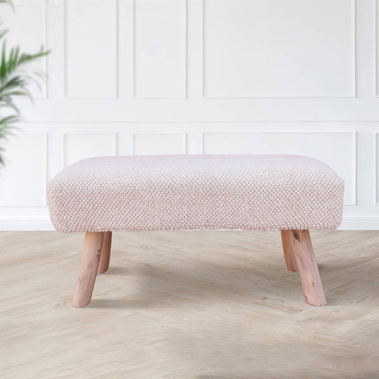 Cavern Bench, 80x30x40 cm, Natural White, Wool, Hand Woven, Handwoven, All Loop