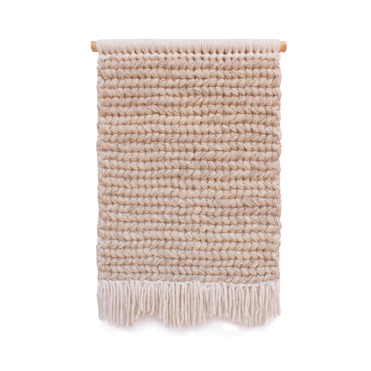 CERNAV WALL HANGING - BEIGE/IVORY - HAND KNITTED - WOOL