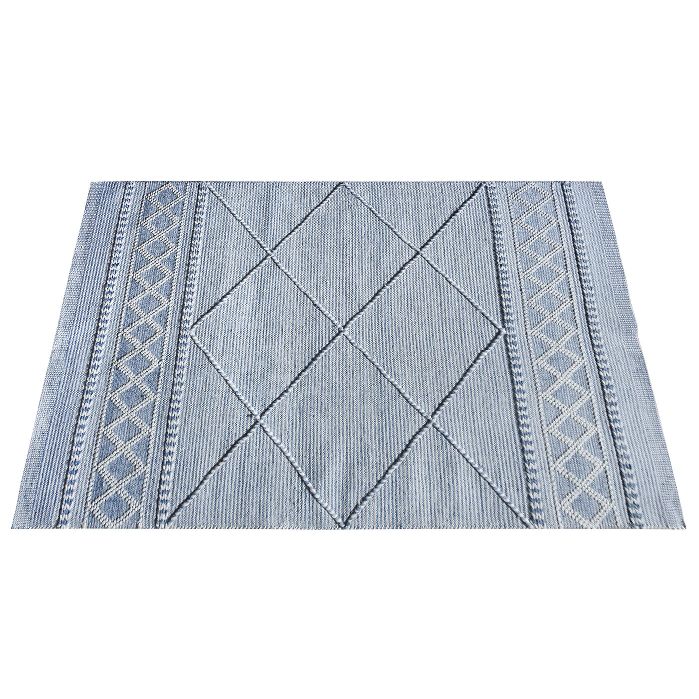 Area Rug, Bedroom Rug, Living Room Rug, Living Area Rug, Indian Rug, Office Carpet, Office Rug, Shop Rug Online, Pet, Blue, Natural White, Pitloom, All Loop, Modern