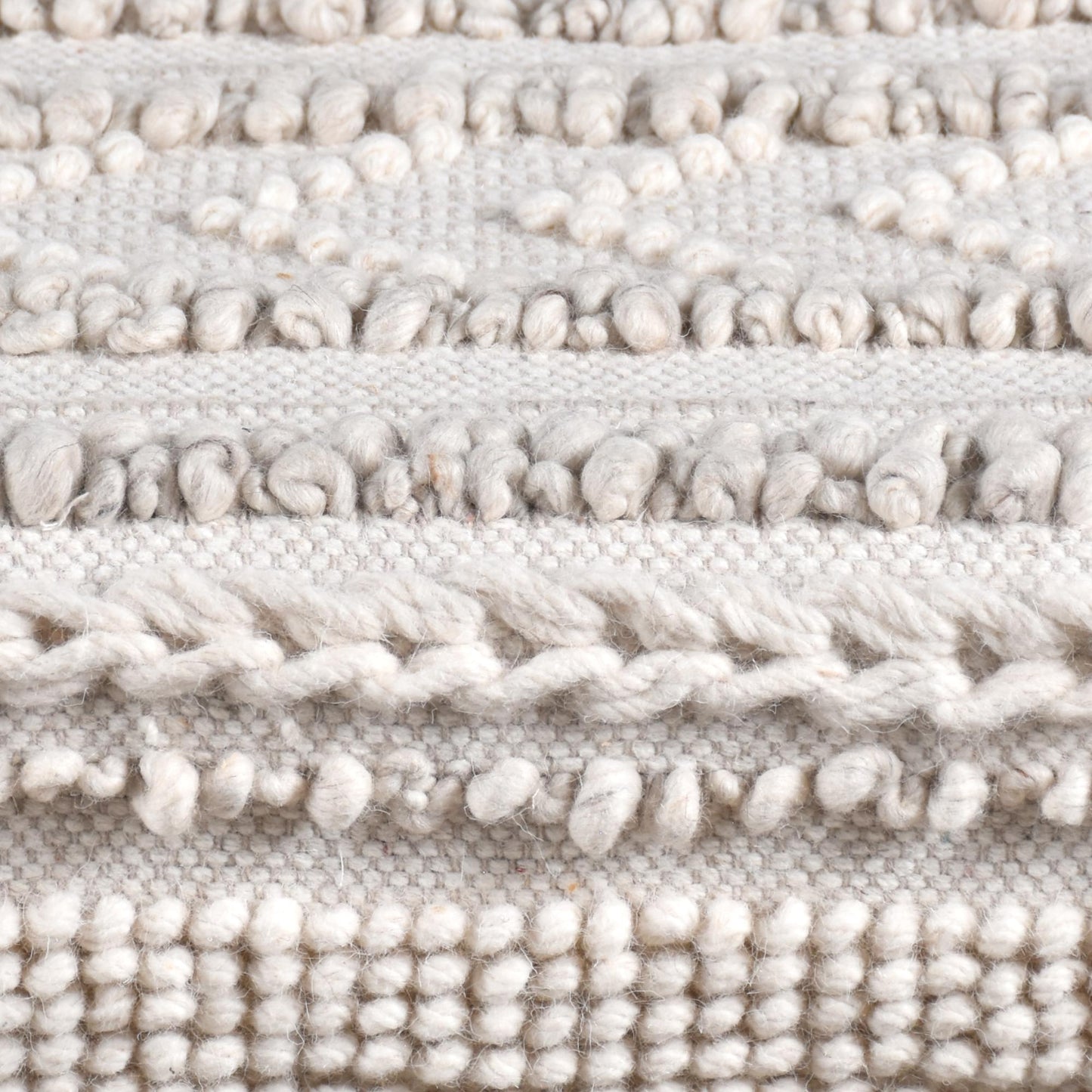 CHADWICK BENCH - IVORY - HANDWOVEN - WOOL