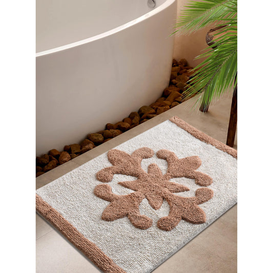 CINTSA BATH RUG - IVORY/BEIGE - COTTON - TABLE TUFTED