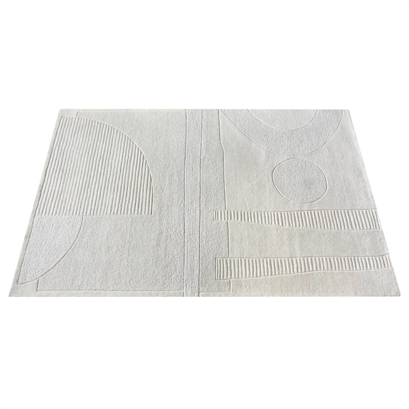 Area Rug, Bedroom Rug, Living Room Rug, Living Area Rug, Indian Rug, Office Carpet, Office Rug, Shop Rug Online, Natural White, Wool, Hand Tufted, Handwoven, Cut And Loop, Texture 
