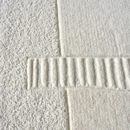 Area Rug, Bedroom Rug, Living Room Rug, Living Area Rug, Indian Rug, Office Carpet, Office Rug, Shop Rug Online, Natural White, Wool, Hand Tufted, Handwoven, Cut And Loop, Texture 