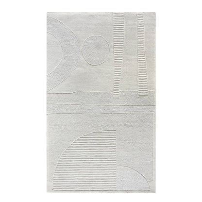 Area Rug, Bedroom Rug, Living Room Rug, Living Area Rug, Indian Rug, Office Carpet, Office Rug, Shop Rug Online, Natural White, Wool, Hand Tufted, Handwoven, Cut And Loop, Texture 