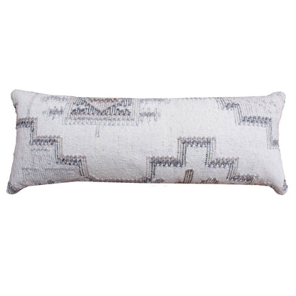 Climax Lumber Cushion-II, 36x91 cm, Natural White, Taupe, Grey, PET, Punja Kelim, Punja, Flat Weave