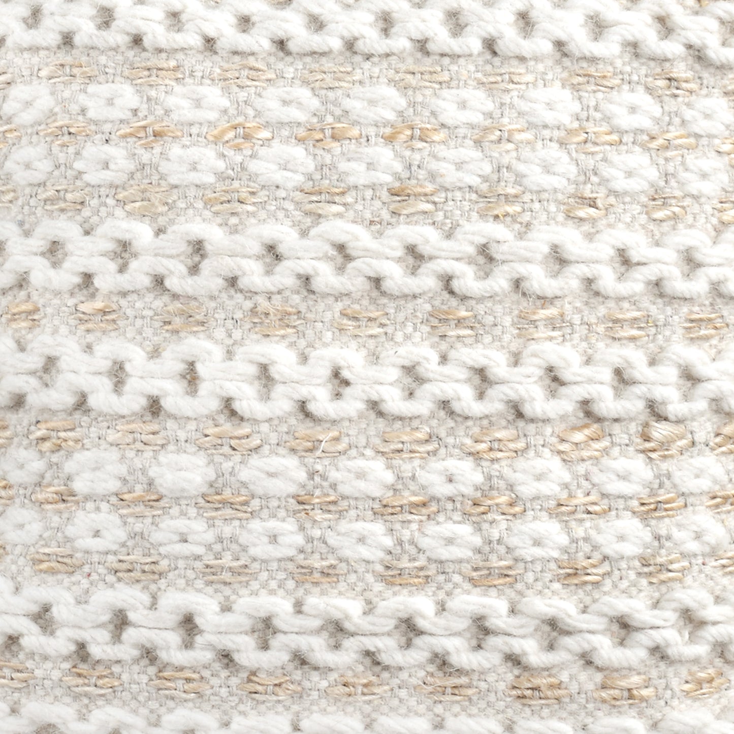 COHEN CUSHION - JUTE/WOOL - IVORY - HANDWOVEN
