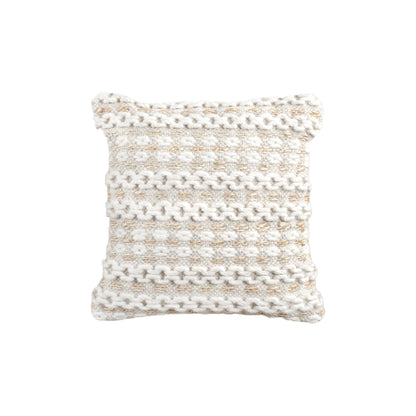 COHEN CUSHION - JUTE/WOOL - IVORY - HANDWOVEN