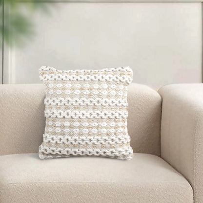 COHEN CUSHION - JUTE/WOOL - IVORY - HANDWOVEN