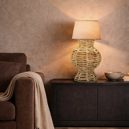 COLONNA TABLE LAMP - NATURAL - HAND MADE - JUTE