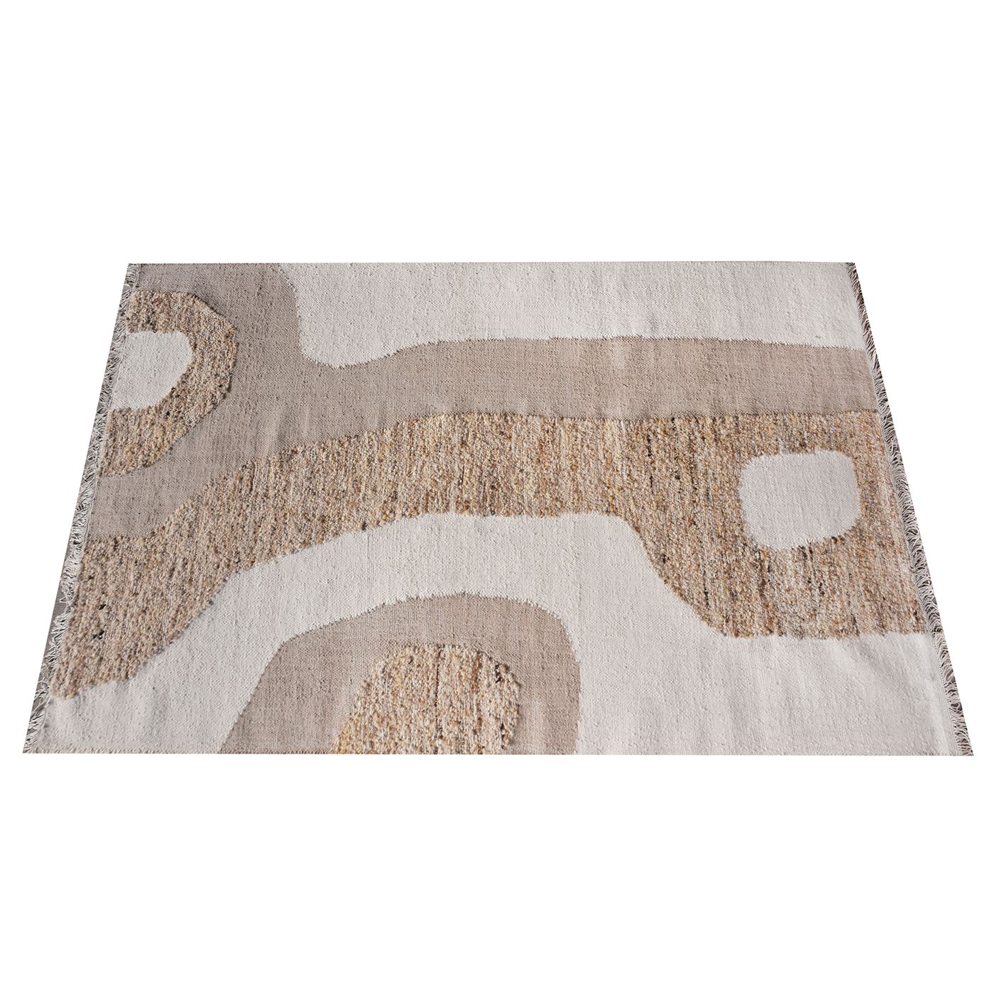 Area Rug, Bedroom Rug, Living Room Rug, Living Area Rug, Indian Rug, Office Carpet, Office Rug, Shop Rug Online, Wool, Natural White, Beige, Punja, Flat Weave, Modern