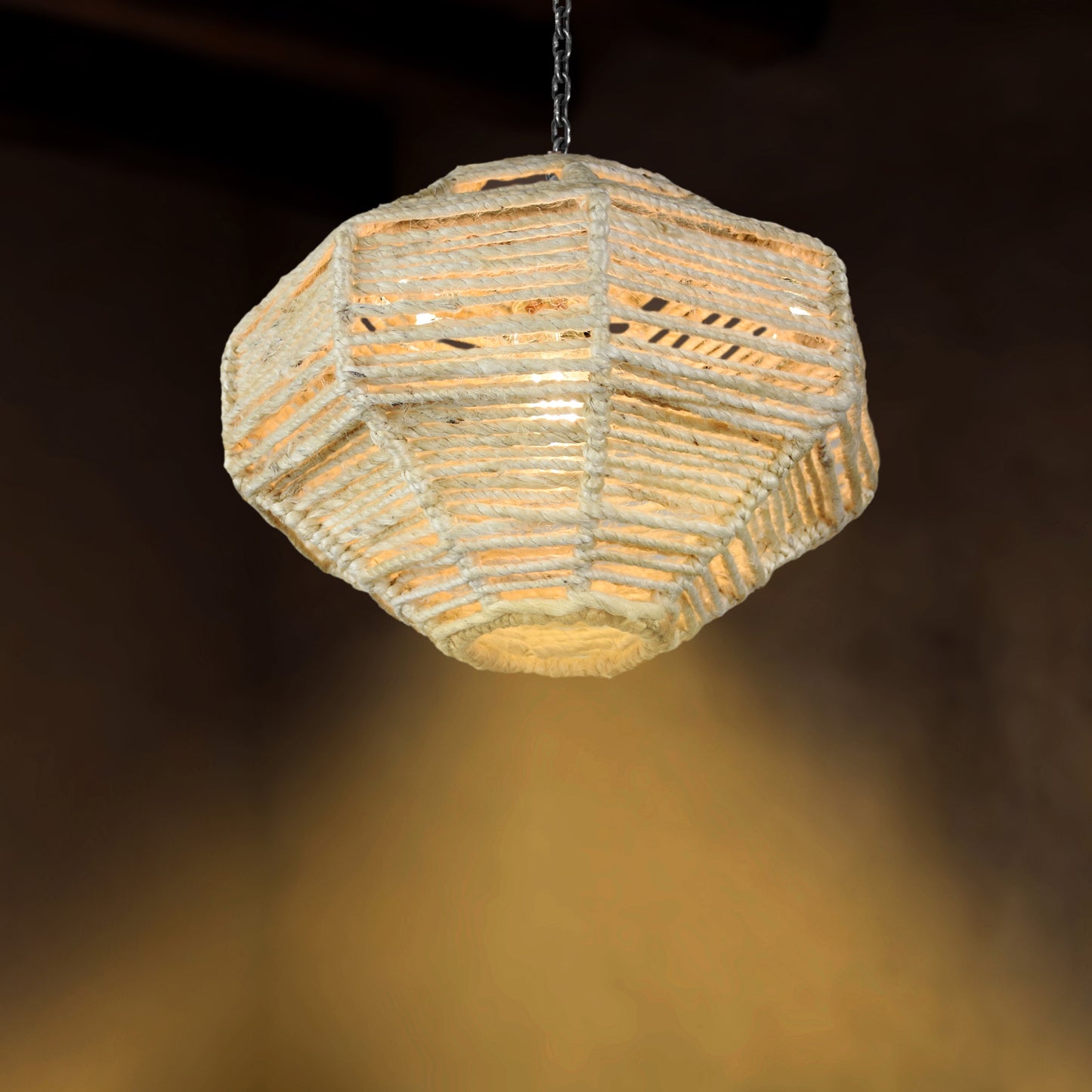 CONRACH-II LAMP - IVORY - HAND MADE - JUTE