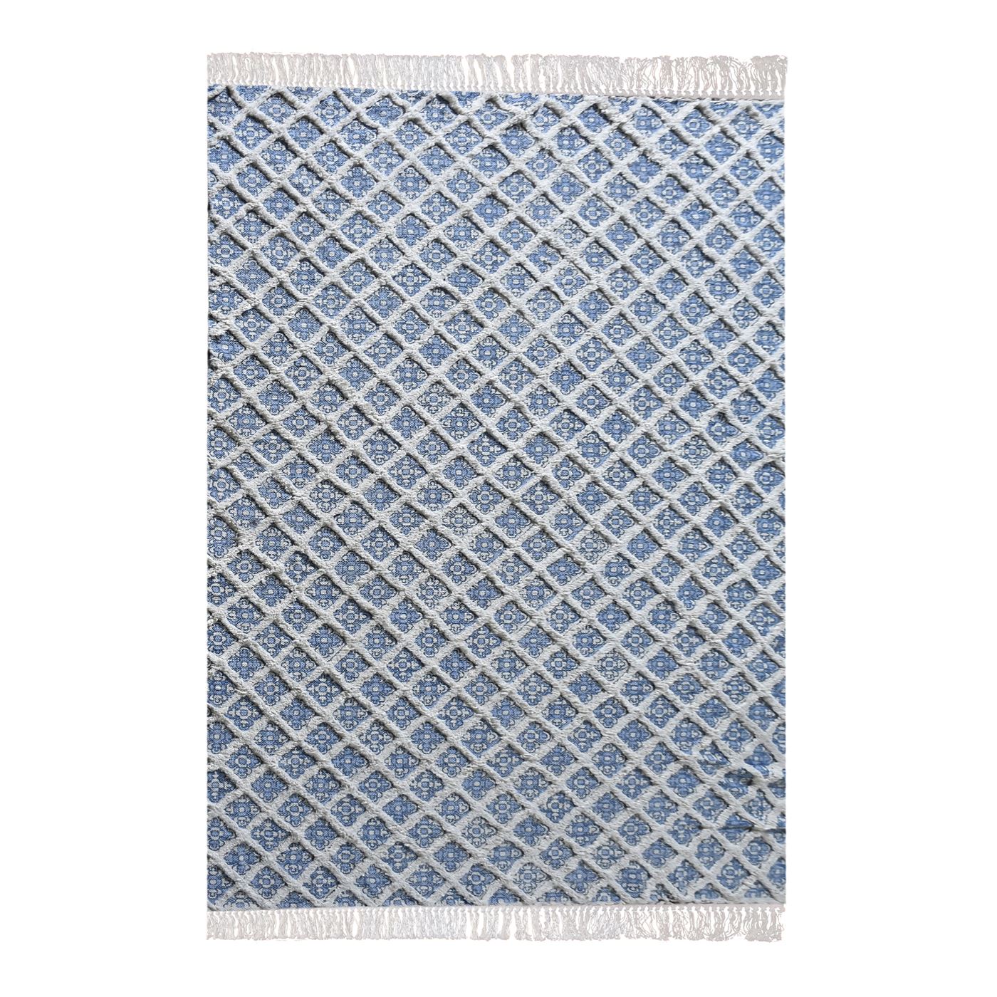 Area Rug, Bedroom Rug, Living Room Rug, Living Area Rug, Indian Rug, Office Carpet, Office Rug, Shop Rug Online, Cotton, Natural, Blue, Pitloom, All Cut, printed 