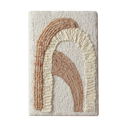 CORTES-II AND CONORA-II WALL ART- IVORY/NATURAL - HANDMADE - WOOL/JUTE & MDF