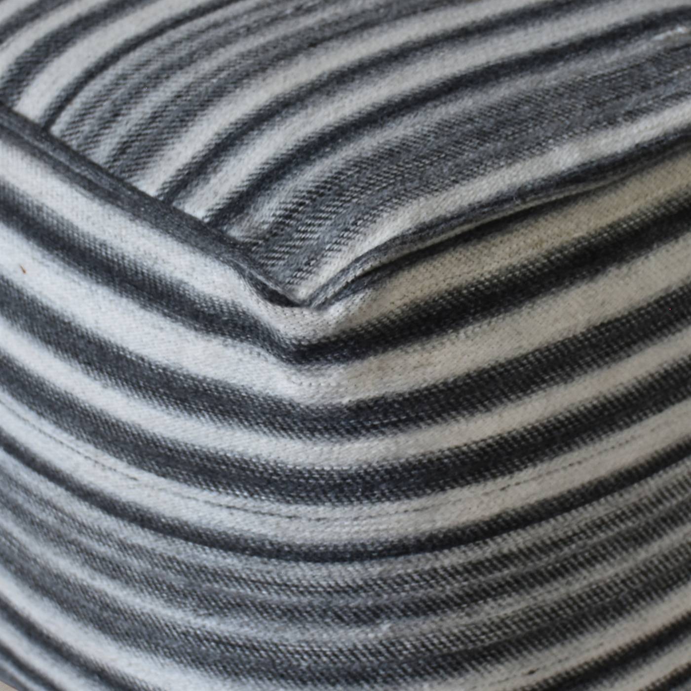 Cowans Pouf, 40x40x40 cm, Grey, Natural White, PET, Jacquard Woven, Jaquard Durry, Flat Weave