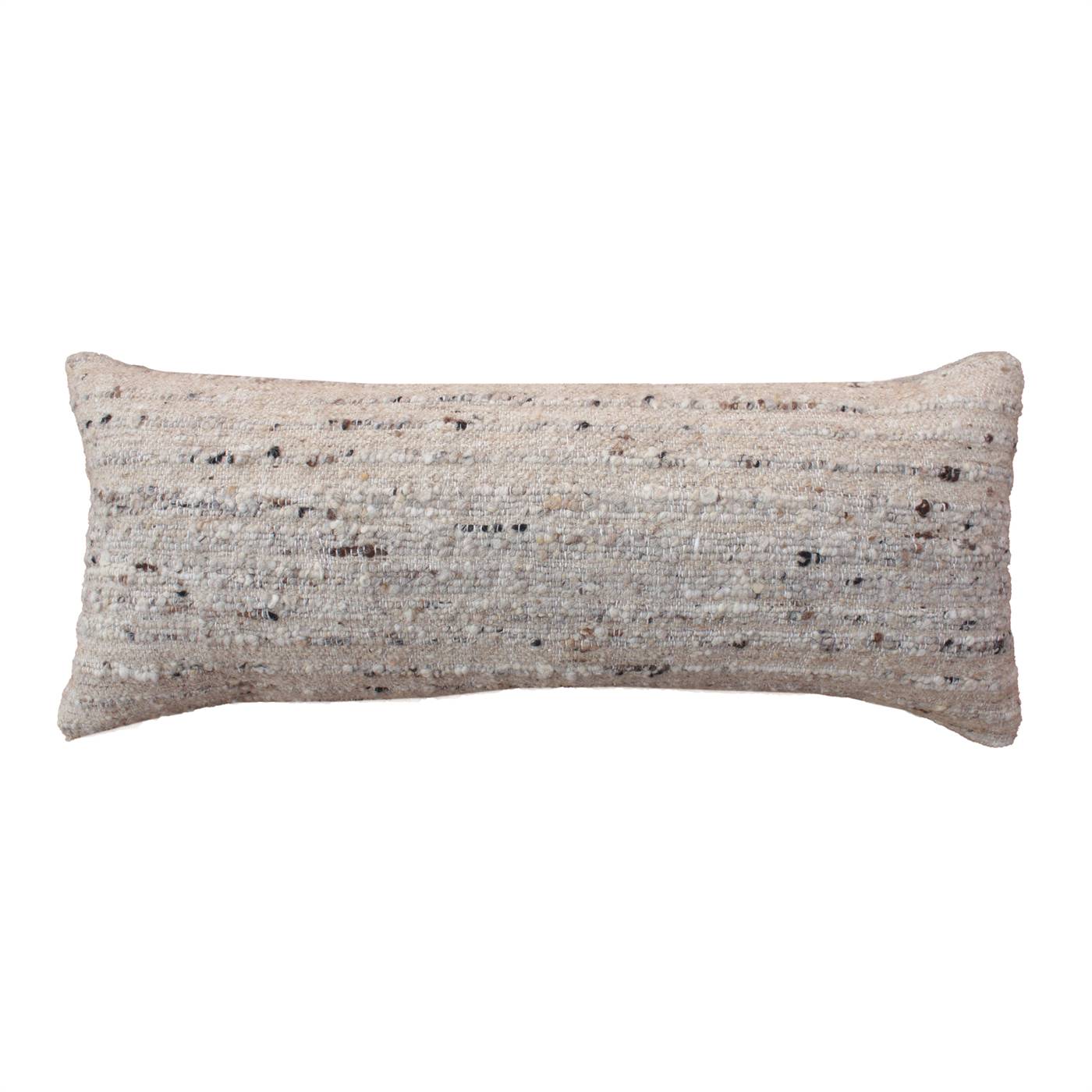 Crane Lumber Cushion, 36x91 cm, Beige, Wool, Punja Kelim, Punja, Flat Weave