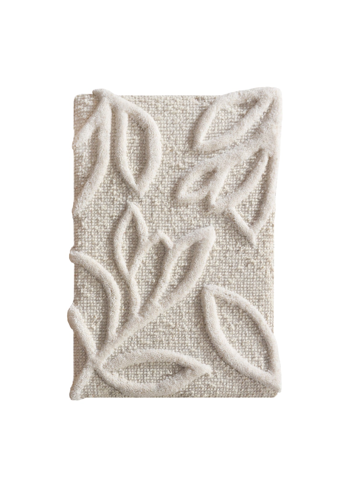 GRASSMERE WALL ART AND CRESTHILL WALL ART - IVORY - HAND TUFTED - WOOL & WOOD FRAME