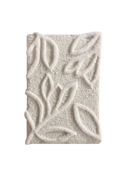 GRASSMERE WALL ART AND CRESTHILL WALL ART - IVORY - HAND TUFTED - WOOL & WOOD FRAME