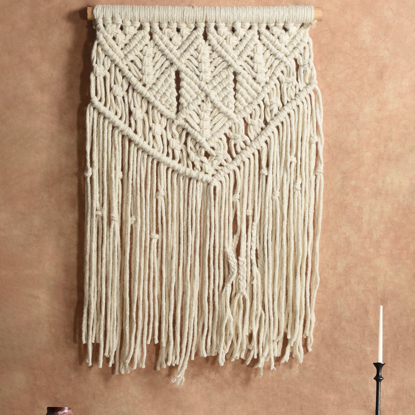 CRISAN WALL HANGING - IVORY  - HAND KNITTED - WOOL