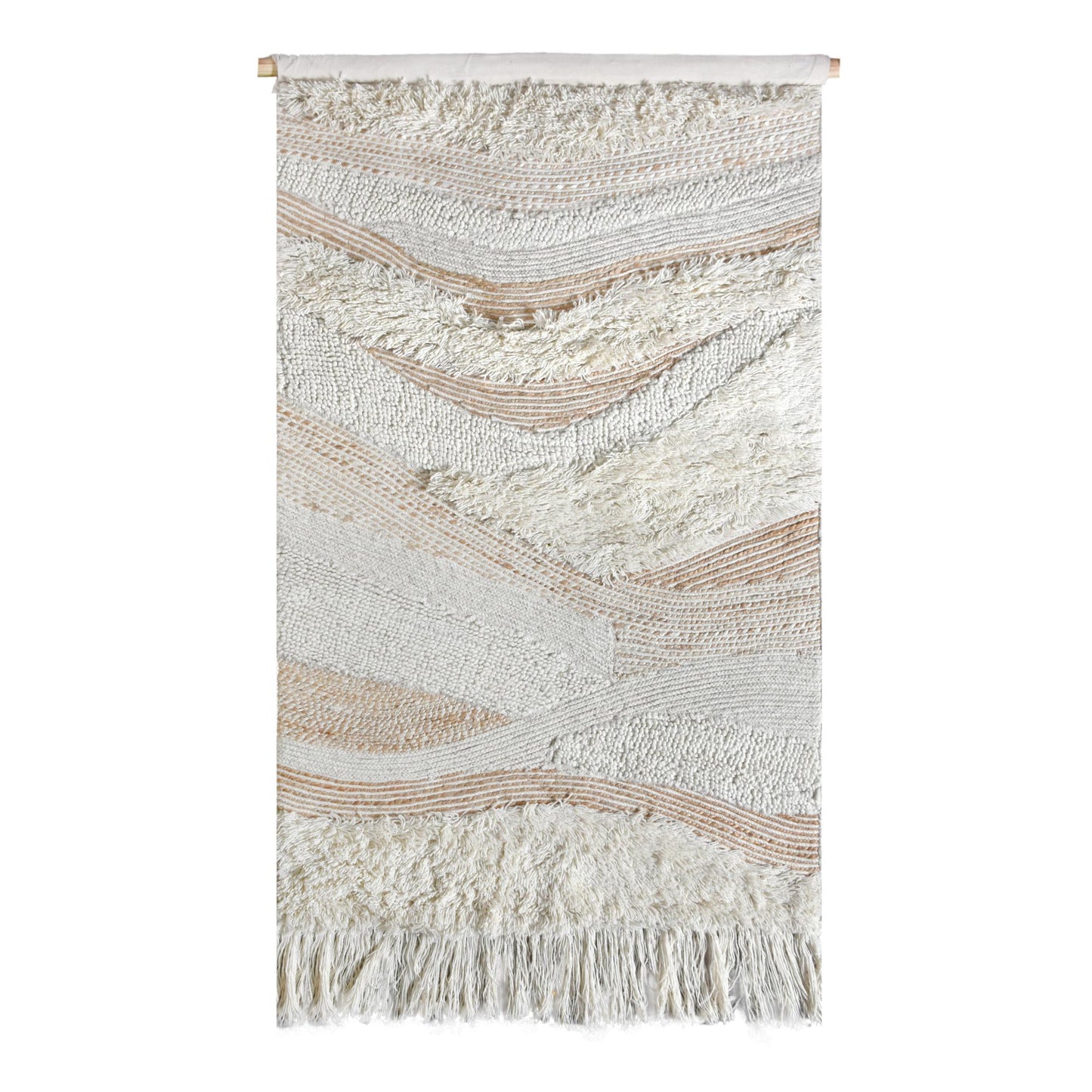 CROSSWALL WALL HANGING - WOOL/JUTE - IVORY/NATURAL