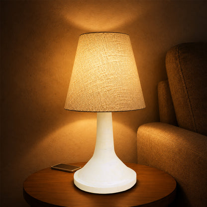 CARPATH TABLE LAMP - IVORY - HAND MADE - COTTON