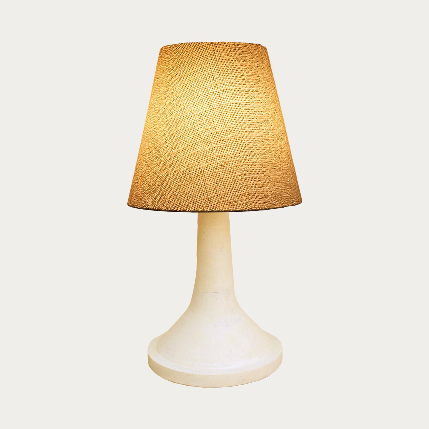 CARPATH TABLE LAMP - IVORY - HAND MADE - COTTON