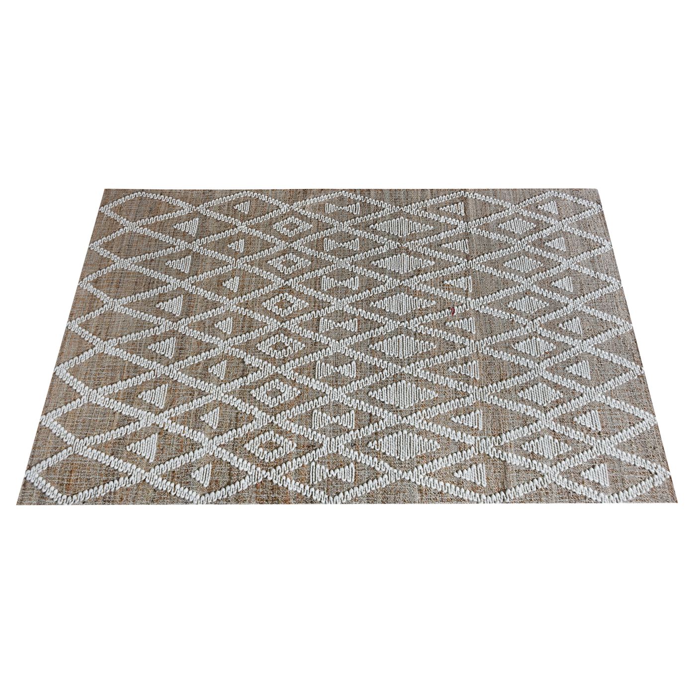 Area Rug, Bedroom Rug, Living Room Rug, Living Area Rug, Indian Rug, Office Carpet, Office Rug, Shop Rug Online, Jute, Wool, Natural, Natural White, Punja, Flat Weave, geometric 